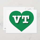 Vermont Green Heart - Ik hou van VT Briefkaart (Voorkant / Achterkant)