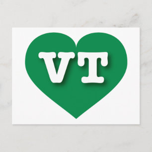Vermont Green Heart - Ik hou van VT Briefkaart