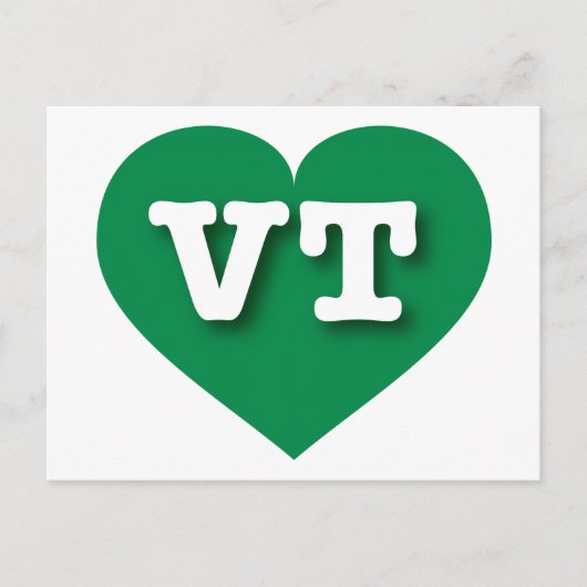 Vermont Green Heart - Ik hou van VT Briefkaart (Voorkant)