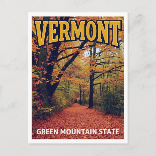 Vermont Green Mountain State Briefkaart (Voorkant)