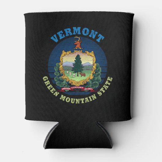 VERMONT GREEN MOUNTAIN STATE FLAG BLIKJESKOELER (Voorkant)