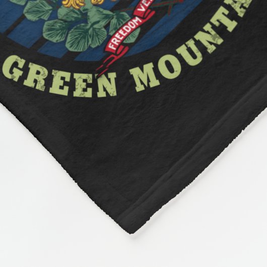 VERMONT GREEN MOUNTAIN STATE FLAG FLEECE DEKEN (Hoek)