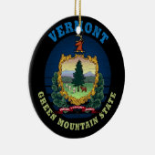 VERMONT GREEN MOUNTAIN STATE FLAG KERAMISCH ORNAMENT (Rechts)