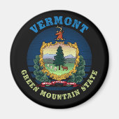 VERMONT GREEN MOUNTAIN STATE FLAG MAGNEET (Voorkant)