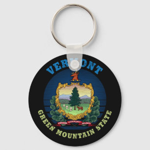 VERMONT GREEN MOUNTAIN STATE FLAG SLEUTELHANGER