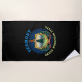 VERMONT GREEN MOUNTAIN STATE FLAG STRANDLAKEN (Voorkant)