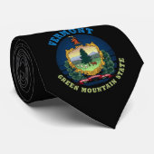 VERMONT GREEN MOUNTAIN STATE FLAG STROPDAS (Opgerold)