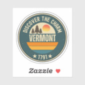 Vermont Green Mountains - VT Staat Geschenk Sticker (Vel)
