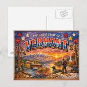 Vermont Greetings Postcard  Briefkaart (Voorkant / Achterkant)