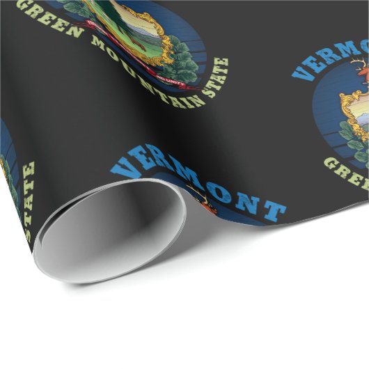 VERMONT GROENE BERG STAATSVLAG CADEAUPAPIER (Rol Hoek)