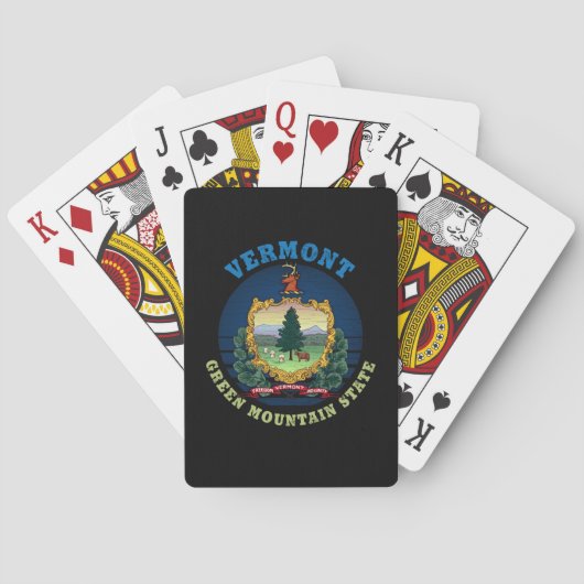 VERMONT GROENE BERG STAATSVLAG POKERKAARTEN (Achterkant)