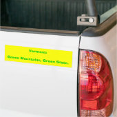 Vermont: Groene bergen, groene staat. Bumpersticker (Op Truck)