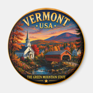 Vermont Herfst Berg Ontsnapping 🟡 Magneet