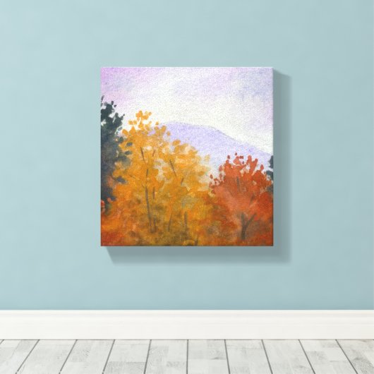 Vermont Herfst Foliage Landschap Canvas Print (Insitu (Houten vloer))