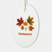 Vermont Herfst Foliage - Maple Leaves Keramisch Ornament (Links)