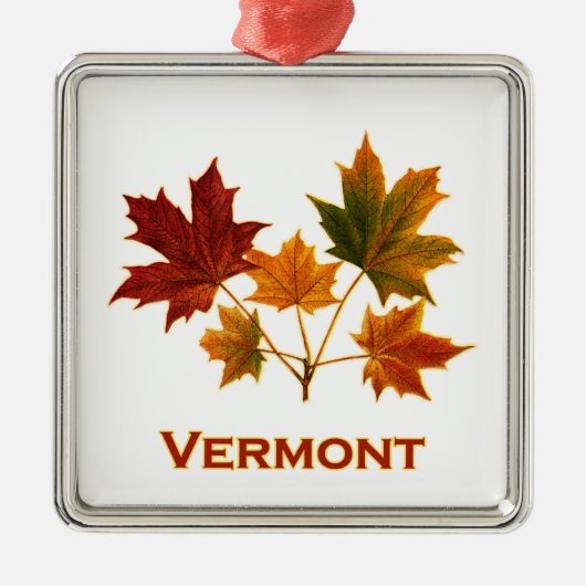 Vermont Herfst Foliage - Maple Leaves Metalen Ornament (Voorkant)