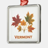 Vermont Herfst Foliage - Maple Leaves Metalen Ornament (Links)