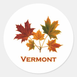 Vermont Herfst Foliage - Maple Leaves Ronde Sticker