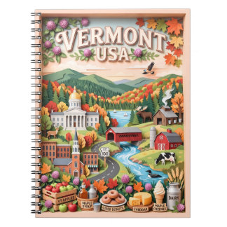 Vermont herfst reizen New England natuur bezienswa Notitieboek