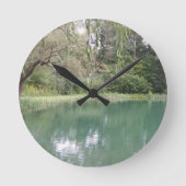 Vermont Herfst Scene Clock Ronde Klok (Voorkant)