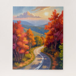 Vermont herfstloof aquarel landschap legpuzzel