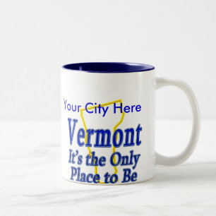 Vermont Het is de enige plek om te worden Tweekleurige Koffiemok