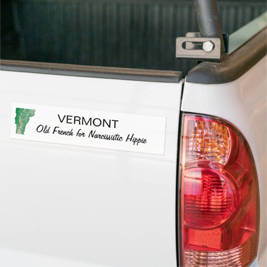 Vermont Hippie Bumpersticker (Op Truck)