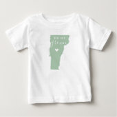 Vermont Home Grown | Bewerkbare kleuren State Map (Voorkant)