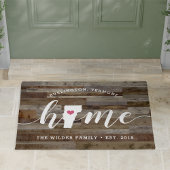 Vermont Home State Personalized Wood Kijk uit Deurmat