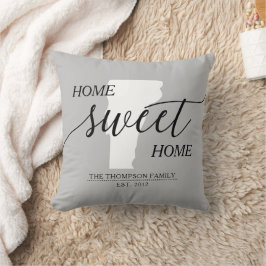 Vermont Home Sweet Home Staat Familienaam Kussen