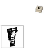 Vermont Home Vintage Map Silhouette Rubberstempel (Gestempeld)