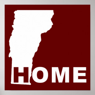 Vermont Home weg van de staat Poster