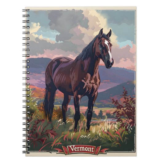 Vermont Horse Notitieboek (Voorkant)