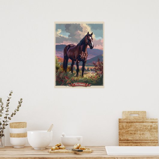 Vermont Horse Poster (Keuken)