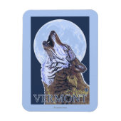 Vermont-Howling Wolf Magneet (Verticaal)