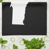 Vermont in wit en zwart theedoek (Gevouwen)