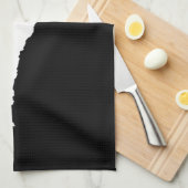 Vermont in wit en zwart theedoek (Quarter Fold)