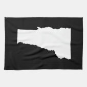 Vermont in wit en zwart theedoek (Horizontaal)