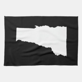 Vermont in wit en zwart theedoek