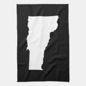 Vermont in wit en zwart theedoek (Verticaal)