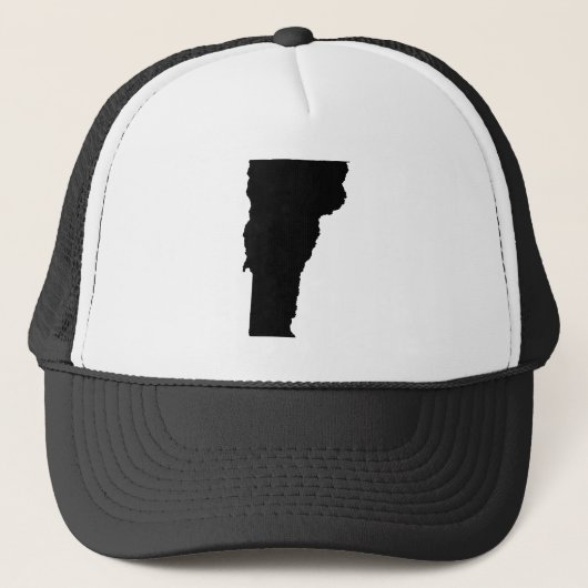 Vermont in zwart en wit trucker pet (Voorkant)