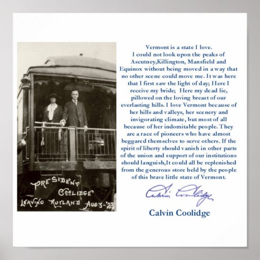 "Vermont is een staat waar ik van hou" Het omgezet Poster (Voorkant)