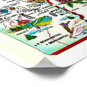  Vermont kaart afdrukken Poster (Hoek)