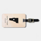 Vermont kaart bruiloft Bagagelabel, aangepaste cad Bagagelabel (Voorkant horizontaal)