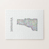 Vermont-kaart Legpuzzel (Horizontaal)