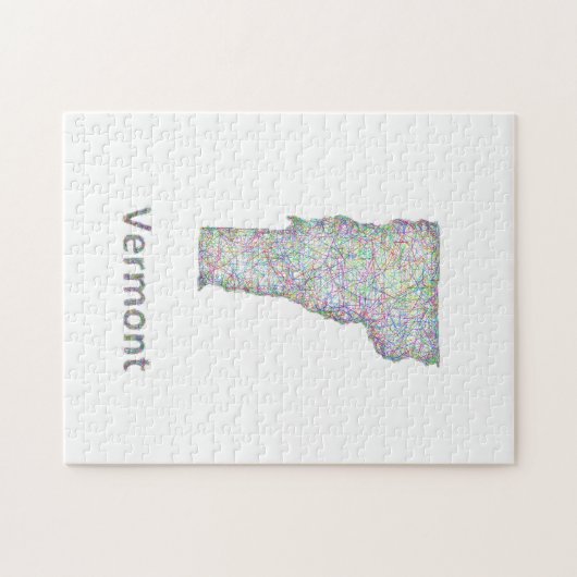 Vermont-kaart Legpuzzel (Horizontaal)