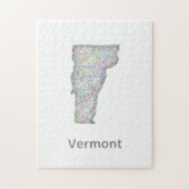 Vermont-kaart Legpuzzel (Verticaal)