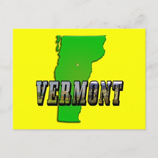 Vermont kaart overzicht en Afbeelding tekst (Voorkant)