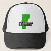Vermont kaart overzicht en Afbeelding tekst Trucker Pet (Voorkant)