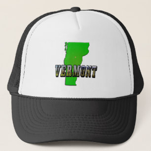 Vermont kaart overzicht en Afbeelding tekst Trucker Pet